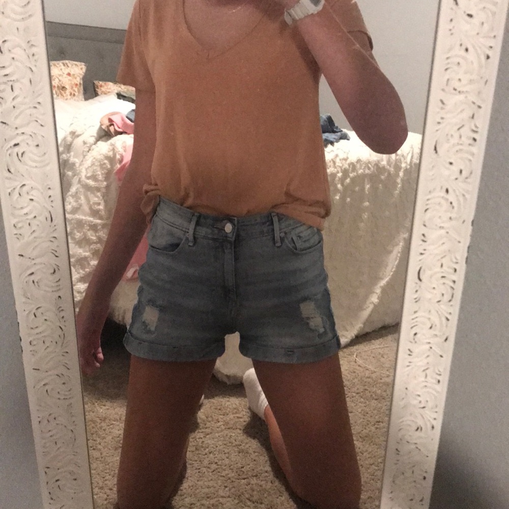 Blush pink velvet v-neck